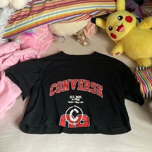 Converse crop top tee short sleeved
